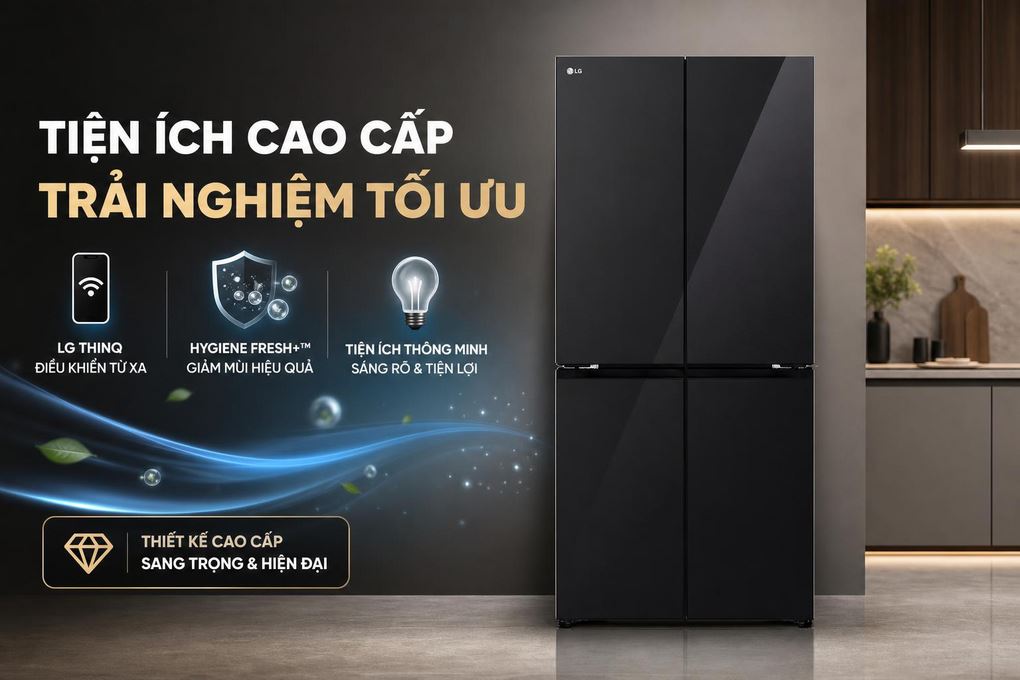 Tủ lạnh LG Inverter 580 lít Multi Door F56BG - Tiện ích cao cấp và thiết kế hoàn thiện cho trải nghiệm tối ưu