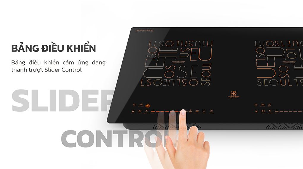 Bảng điều khiển - Bếp từ đôi âm Hawonkoo CEH-286 5400W