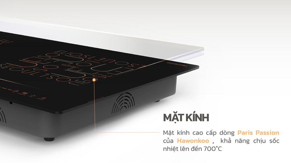 Mặt kính - Bếp từ đôi âm Hawonkoo CEH-286 5400W