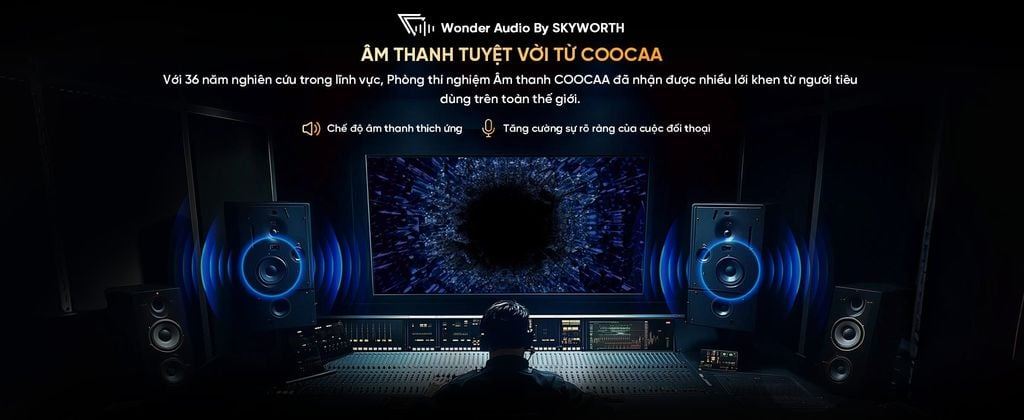 Công nghệ âm thanh Google Tivi Coocaa FHD 43 inch 43Z85