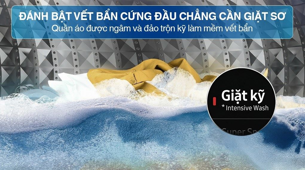 Máy giặt Samsung Ecobubble Inverter 12.5 kg WA40F12E4LSV - Chế độ Intensive Wash