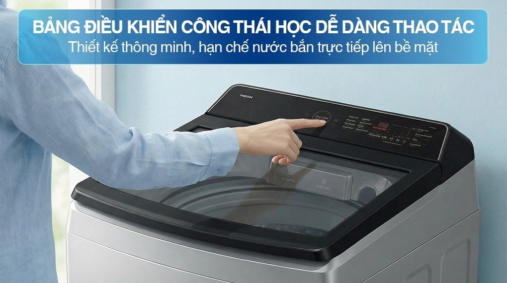 Máy giặt Samsung Ecobubble Inverter 12.5 kg WA40F12E4LSV - Bảng điều khiển