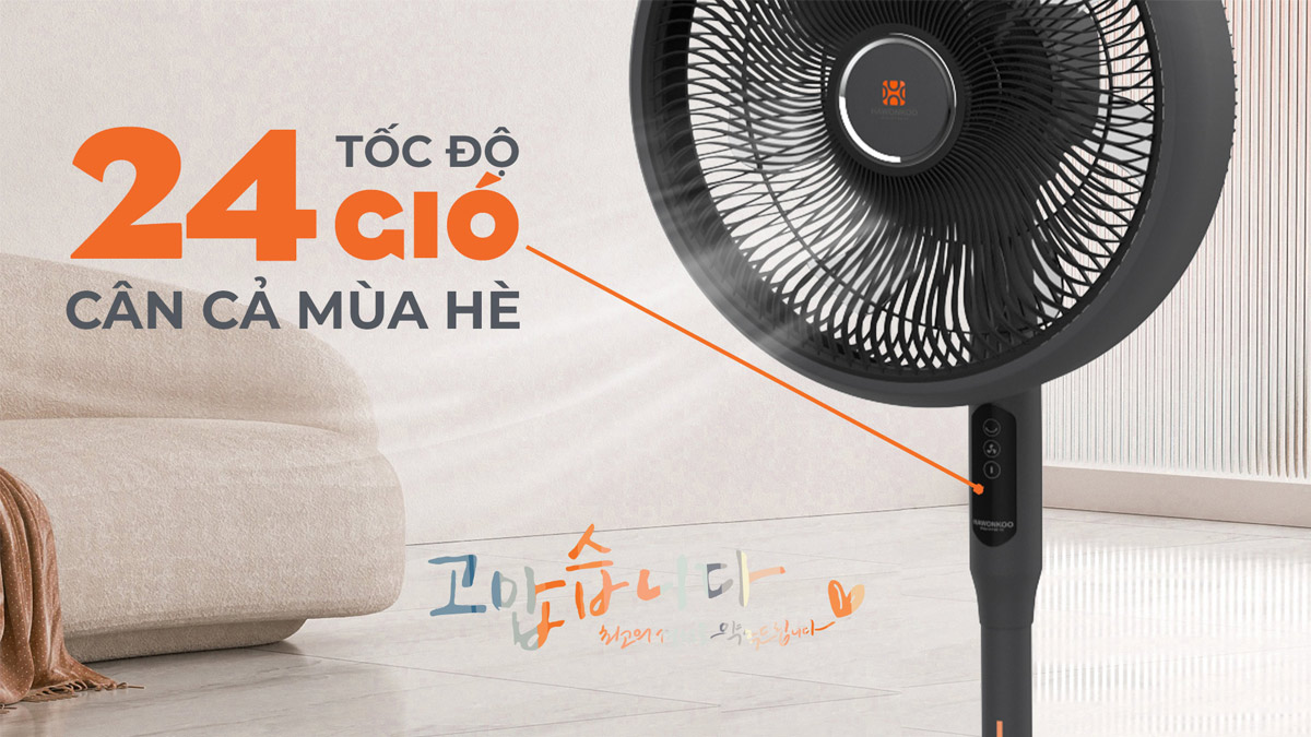 Quạt Hawonkoo FDH-012-SPEED24-GR 24 tốc độ gió