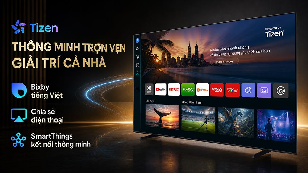 Smart Tivi Crystal UHD Samsung 4K 98 inch UA98U9500H - Hệ điều hành, tiện ích